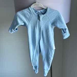Light blue purebaby organic cotton onesie